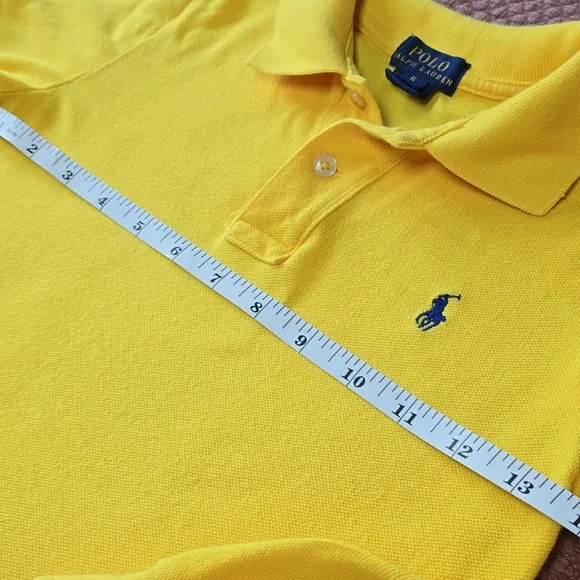 Polo by Ralph Lauren Vibrant Yellow Boys Shirt - Size 6 -(Smudge near wristband) - Picture 5 of 9